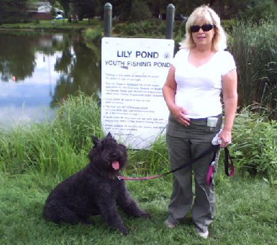 Lili and Peggy at Lily Pond in Washington Park in Denver, CO 2008